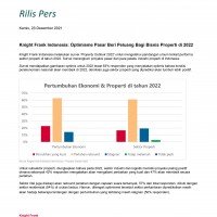 Knight Frank Indonesia: Optimisme Pasar Beri Peluang Bagi Bisnis Properti di 2022 | KF Map – 印度尼西亚房地产和基础设施的数字地图