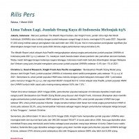 Rilis Pers - Lima Tahun Lagi Jumlah Orang Kaya Meningkat | KF Map – 印度尼西亚房地产和基础设施的数字地图