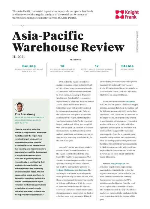 Asia-Pacific Warehouse Review for H1 2021 | KF Map – 印度尼西亚房地产和基础设施的数字地图
